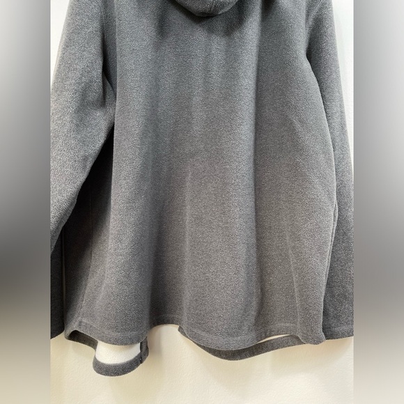 Gray Hooded Jacket Fleece Button Closure Women by Lauren Ralph Lauren Size L - Picture 12 of 15